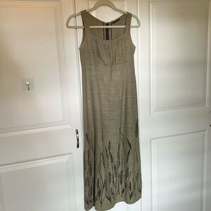 Linen Anthropologie maxi dress
